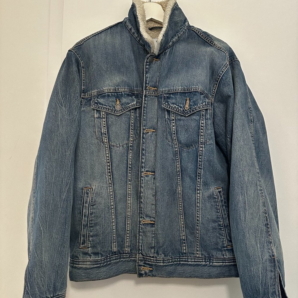 Sherpa Lined Jean Jacket - Large